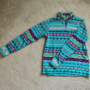 Lands’ End Big Kids Fleece Quarter Zip XL